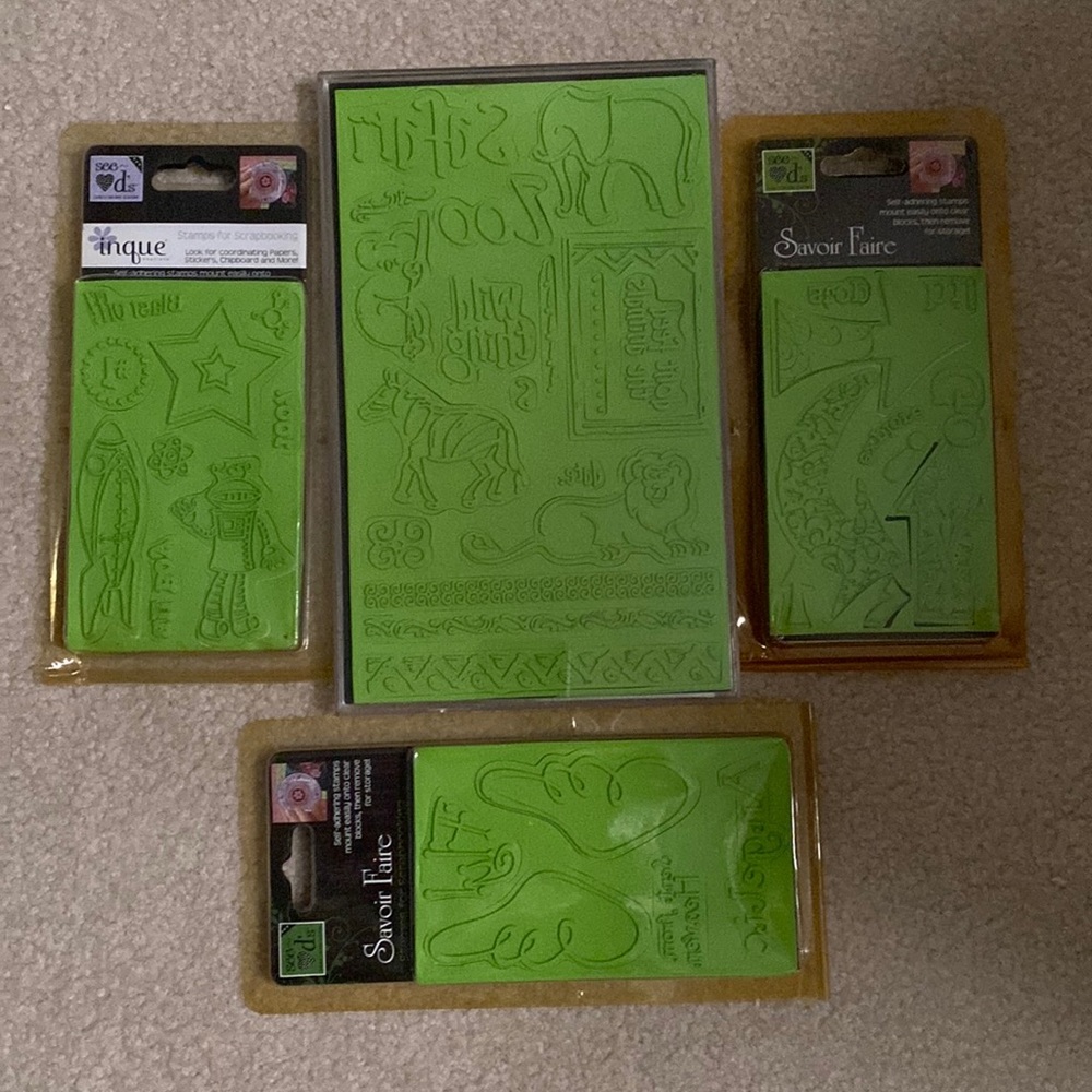 Rubberstamps Set of Four